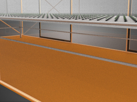 INDOOR SOLAR PANEL HYDROPONIC GREENHOUSE GLASSHOUSE FARM GARDEN 3D Model