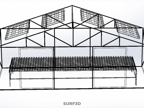 INDOOR SOLAR PANEL HYDROPONIC GREENHOUSE GLASSHOUSE FARM GARDEN 3D Model