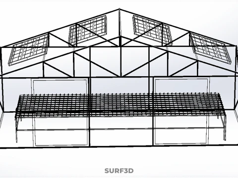 INDOOR SOLAR PANEL HYDROPONIC GREENHOUSE GLASSHOUSE FARM GARDEN 3D Model