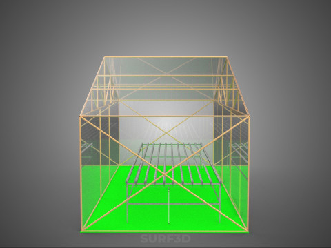 JARDÍN HIDROPÓNICO AEROPÓNICO INVERNADERO INVERNADERO INVERNADERO GRANJA Modelo 3D
