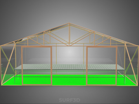 JARDÍN HIDROPÓNICO AEROPÓNICO INVERNADERO INVERNADERO INVERNADERO GRANJA Modelo 3D
