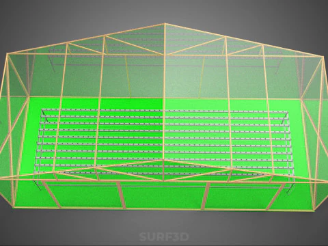 GARDEN HYDROPONIC AEROPONIC GREENHOUSE HOTHOUSE GLASSHOUSE FARM 3D Model