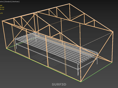 JARDÍN HIDROPÓNICO AEROPÓNICO INVERNADERO INVERNADERO INVERNADERO GRANJA Modelo 3D