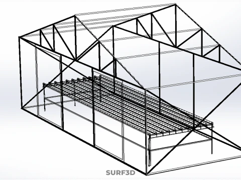 GARDEN HYDROPONIC AEROPONIC GREENHOUSE HOTHOUSE GLASSHOUSE FARM 3D Model