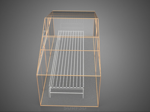 PIANTA IDROPONICA DA TAVOLO IN CRESCITA NFT DA GIARDINO SERRA TRASPARENTE Modello 3D