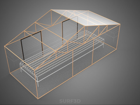 PIANTA IDROPONICA DA TAVOLO IN CRESCITA NFT DA GIARDINO SERRA TRASPARENTE Modello 3D