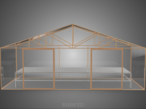 PIANTA IDROPONICA DA TAVOLO IN CRESCITA NFT DA GIARDINO SERRA TRASPARENTE Modello 3D
