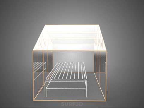 PIANTA IDROPONICA DA TAVOLO IN CRESCITA NFT DA GIARDINO SERRA TRASPARENTE Modello 3D