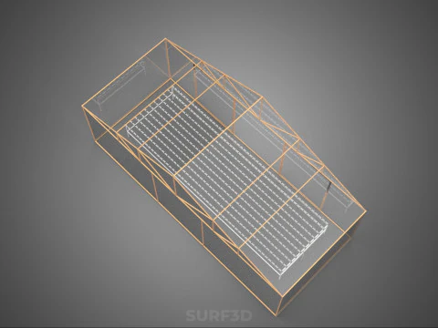 TRANSPARENT GREENHOUSE GARDEN NFT GROWING TABLE HYDROPONIC PLANT 3D Model