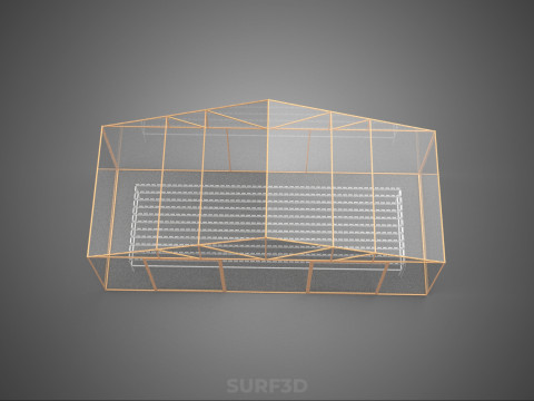 PIANTA IDROPONICA DA TAVOLO IN CRESCITA NFT DA GIARDINO SERRA TRASPARENTE Modello 3D