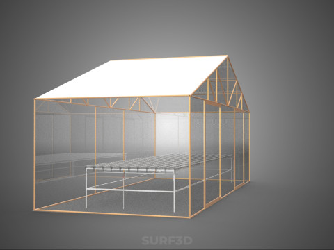 PIANTA IDROPONICA DA TAVOLO IN CRESCITA NFT DA GIARDINO SERRA TRASPARENTE Modello 3D