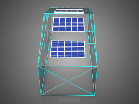 SOLAR POWERED FARM PLANT GREENHOUSE HOTHOUSE GLASSHOUSE GARDEN 3D Model