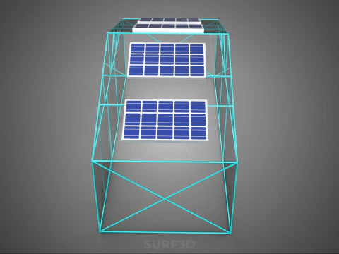 SOLAR POWERED FARM PLANT GREENHOUSE HOTHOUSE GLASSHOUSE GARDEN 3D Model