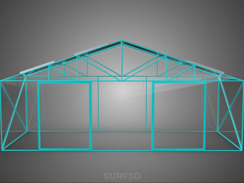 SOLAR POWERED FARM PLANT GREENHOUSE HOTHOUSE GLASSHOUSE GARDEN 3D Model