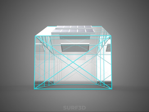 SOLAR POWERED FARM PLANT GREENHOUSE HOTHOUSE GLASSHOUSE GARDEN 3D Model