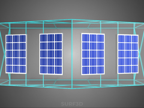 SOLAR POWERED FARM PLANT GREENHOUSE HOTHOUSE GLASSHOUSE GARDEN 3D Model