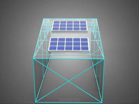 SOLAR POWERED FARM PLANT GREENHOUSE HOTHOUSE GLASSHOUSE GARDEN 3D Model