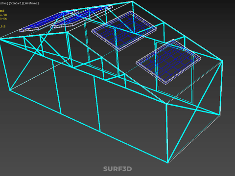 SOLAR POWERED FARM PLANT GREENHOUSE HOTHOUSE GLASSHOUSE GARDEN 3D Model