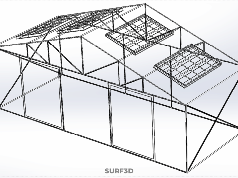 SOLAR POWERED FARM PLANT GREENHOUSE HOTHOUSE GLASSHOUSE GARDEN 3D Model
