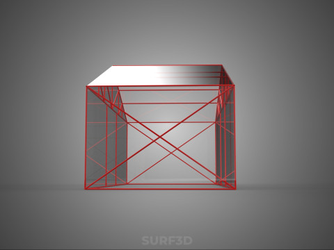 ПРОЗРАЧНАЯ ТЕПЛИЦА ТЕПЛИЦА ТЕПЛИЦА САД КАРКАС ФЕРМА 3D Модель