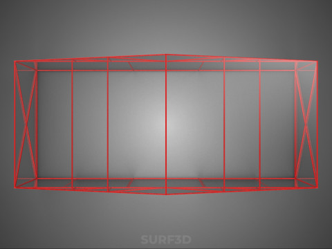 ПРОЗРАЧНАЯ ТЕПЛИЦА ТЕПЛИЦА ТЕПЛИЦА САД КАРКАС ФЕРМА 3D Модель