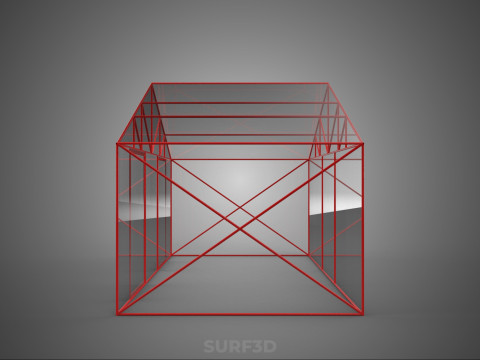 ПРОЗРАЧНАЯ ТЕПЛИЦА ТЕПЛИЦА ТЕПЛИЦА САД КАРКАС ФЕРМА 3D Модель