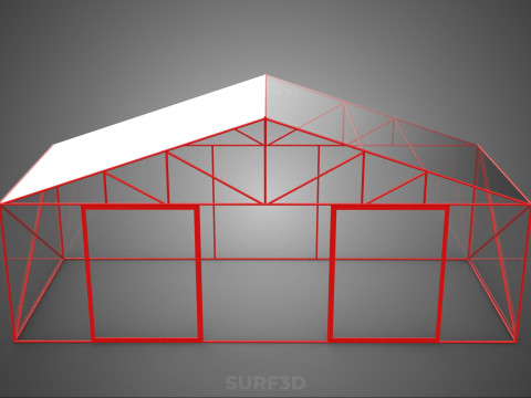ПРОЗРАЧНАЯ ТЕПЛИЦА ТЕПЛИЦА ТЕПЛИЦА САД КАРКАС ФЕРМА 3D Модель