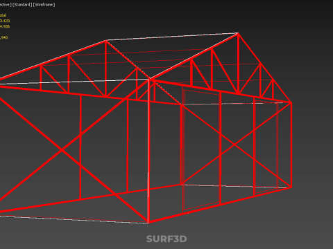 ПРОЗРАЧНАЯ ТЕПЛИЦА ТЕПЛИЦА ТЕПЛИЦА САД КАРКАС ФЕРМА 3D Модель