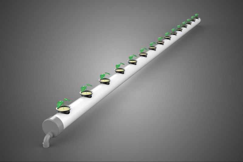 ТРУБЫ ПВХ КАНАЛЬНЫЕ СЕТКИ ГОРШКИ NFT ГИДРОПОНИЧЕСКИЙ РАСПАСАДНЫЙ ЗАВОД 3D Модель .c4d .max .obj .3ds .fbx .stl .blend