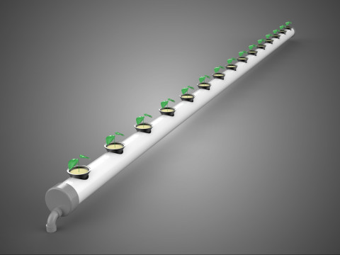 POTS EN FILET DE CANALISATION EN PVC NFT PLANTE DE SEMIS DE CULTURE HYDROPONIQUE Modèle 3D