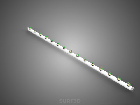 ТРУБЫ ПВХ КАНАЛЬНЫЕ СЕТКИ ГОРШКИ NFT ГИДРОПОНИЧЕСКИЙ РАСПАСАДНЫЙ ЗАВОД 3D Модель