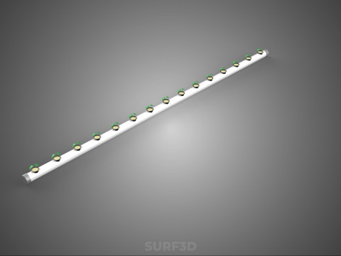 ТРУБЫ ПВХ КАНАЛЬНЫЕ СЕТКИ ГОРШКИ NFT ГИДРОПОНИЧЕСКИЙ РАСПАСАДНЫЙ ЗАВОД 3D Модель