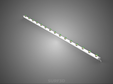 ТРУБЫ ПВХ КАНАЛЬНЫЕ СЕТКИ ГОРШКИ NFT ГИДРОПОНИЧЕСКИЙ РАСПАСАДНЫЙ ЗАВОД 3D Модель