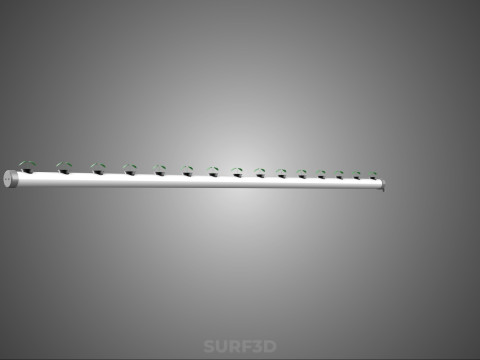 ТРУБЫ ПВХ КАНАЛЬНЫЕ СЕТКИ ГОРШКИ NFT ГИДРОПОНИЧЕСКИЙ РАСПАСАДНЫЙ ЗАВОД 3D Модель