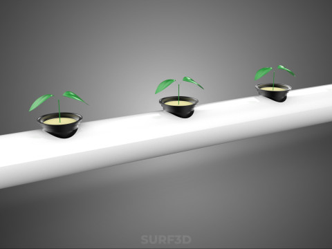 DIY ПЛАСТИКОВІ ТРУБКИ ТРУБКИ КАНАЛ СІТКА ГОРШОК ЧАШКИ РОСЛИНИ ГІДРОПОНІЧНИЙ НАБІР 3D Модель