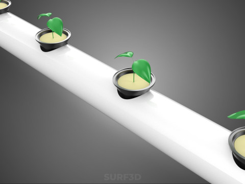 DIY ПЛАСТИКОВІ ТРУБКИ ТРУБКИ КАНАЛ СІТКА ГОРШОК ЧАШКИ РОСЛИНИ ГІДРОПОНІЧНИЙ НАБІР 3D Модель