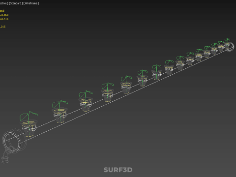 DIY ПЛАСТИКОВІ ТРУБКИ ТРУБКИ КАНАЛ СІТКА ГОРШОК ЧАШКИ РОСЛИНИ ГІДРОПОНІЧНИЙ НАБІР 3D Модель