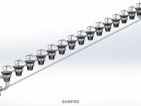 DIY ПЛАСТИКОВІ ТРУБКИ ТРУБКИ КАНАЛ СІТКА ГОРШОК ЧАШКИ РОСЛИНИ ГІДРОПОНІЧНИЙ НАБІР 3D Модель