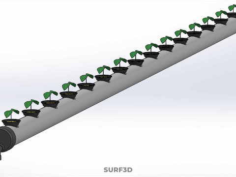 DIY ПЛАСТИКОВІ ТРУБКИ ТРУБКИ КАНАЛ СІТКА ГОРШОК ЧАШКИ РОСЛИНИ ГІДРОПОНІЧНИЙ НАБІР 3D Модель