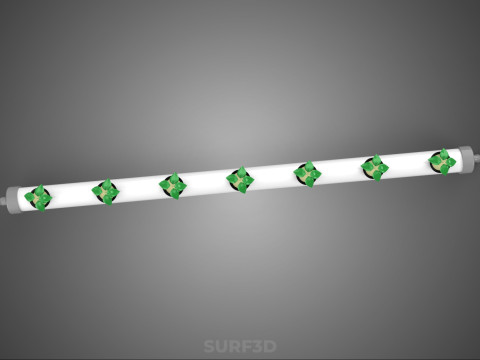 水培气雾栽培装置 PVC 管道植物 作物生长 3D 模型