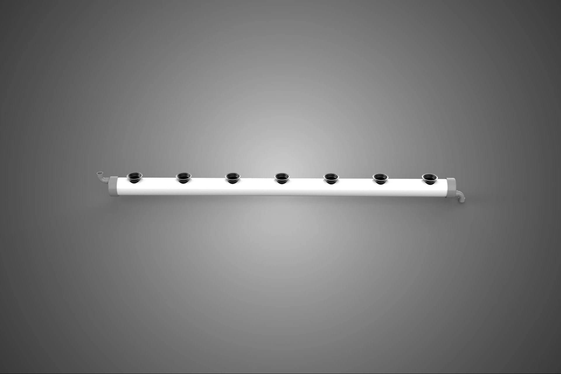 IRRIGATION PVC GROW CHANNEL PIPE PLANT ROOT NUTRIENT HYDROPONIC 3D Model .c4d .max .obj .3ds .fbx .stl .blend 
