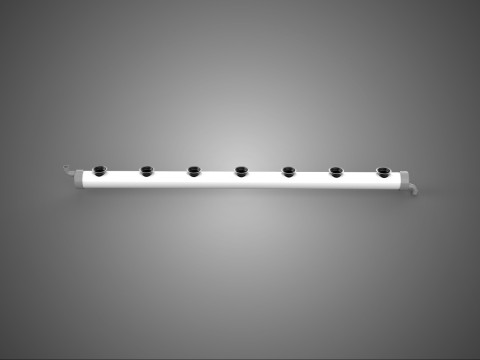 BEWÄSSERUNG PVC WACHSTUMSKANAL ROHR PFLANZENWURZELNÄHRSTOFF HYDROPONISCH 3D Modell