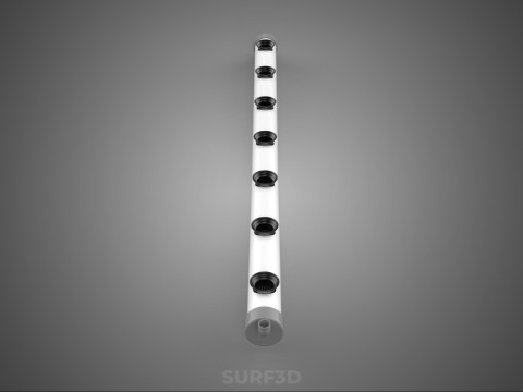 PIPA IRIGASI TUMBUH PVC PIPA TANAMAN AKAR NUTRIEN HIDROPONIK Model 3D