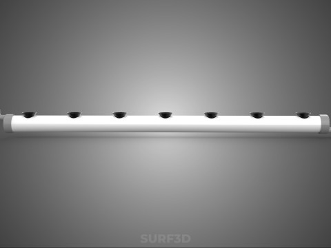 PIPA IRIGASI TUMBUH PVC PIPA TANAMAN AKAR NUTRIEN HIDROPONIK Model 3D