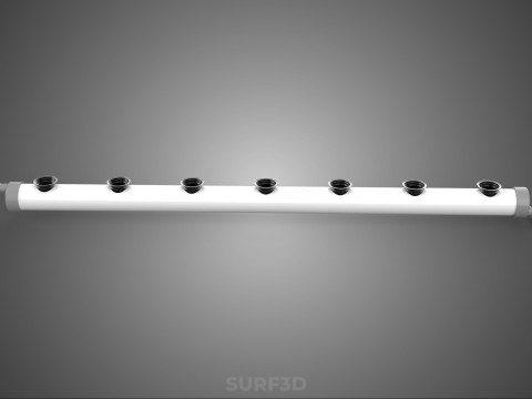 PIPA IRIGASI TUMBUH PVC PIPA TANAMAN AKAR NUTRIEN HIDROPONIK Model 3D