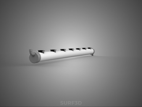 PIPA IRIGASI TUMBUH PVC PIPA TANAMAN AKAR NUTRIEN HIDROPONIK Model 3D