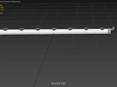 PIPA IRIGASI TUMBUH PVC PIPA TANAMAN AKAR NUTRIEN HIDROPONIK Model 3D