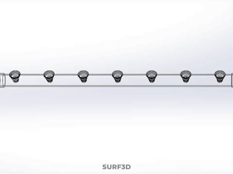 PIPA IRIGASI TUMBUH PVC PIPA TANAMAN AKAR NUTRIEN HIDROPONIK Model 3D