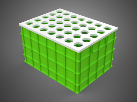 Aeroponic 수직 농업 식물 성장 챔버 상자 구멍 모듈 3D 모델