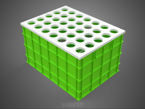 АЕРОПОНІЧНИЙ ВЕРТИКАЛЬНИЙ СІЛЬСЬКОГОСПОДАРСЬКИЙ МОДУЛЬ КАМЕРИ ДЛЯ ВИРОЩУВАННЯ РОСЛИН МОДУЛЬ ОТВОРИВ 3D Модель